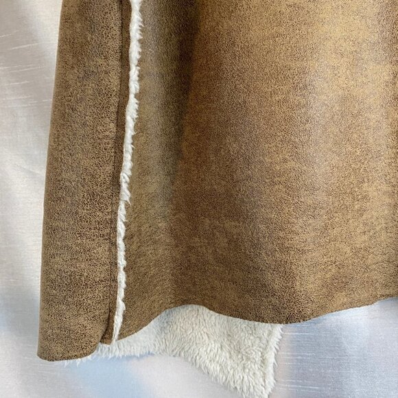 Nygard Faux Leather Vest Ladies Lg Light  Brown with Beige Lining - Picture 7 of 12